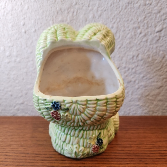 VTG Napcoware #9850 Green Bunny Planter - Picture 2 of 4
